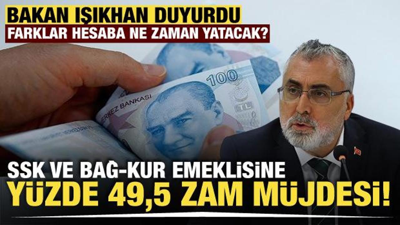 SSK ve Bağ-Kur emekli zammı yüzde 49,25 oldu