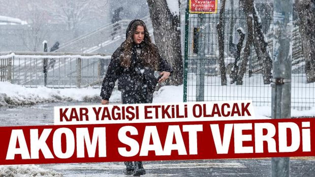 Çok sayıda ilde kar yağışı…İstanbul’a uyarı! Saat verildi