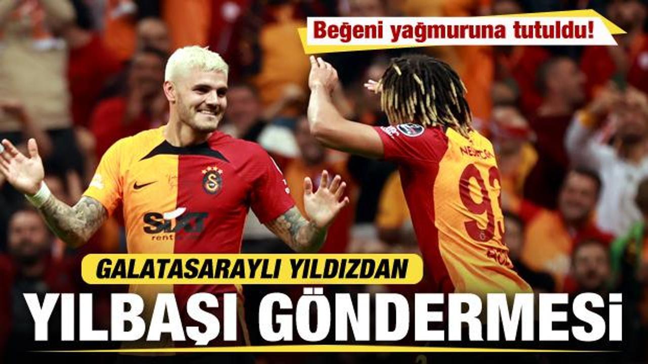 Galatasaraylı yıldızdan yılbaşı göndermesi! Beğeni yağmuruna tutuldu!