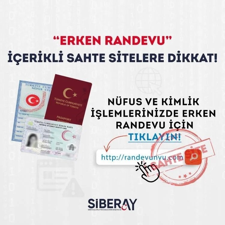 SİBERAY “sahte sitelere” karşı uyardı: Bu tür linklere tıklamayın