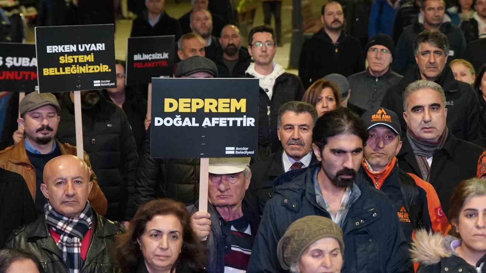 6 Şubat depremlerinde hayatını kaybedenler Avcılar’da anıldı