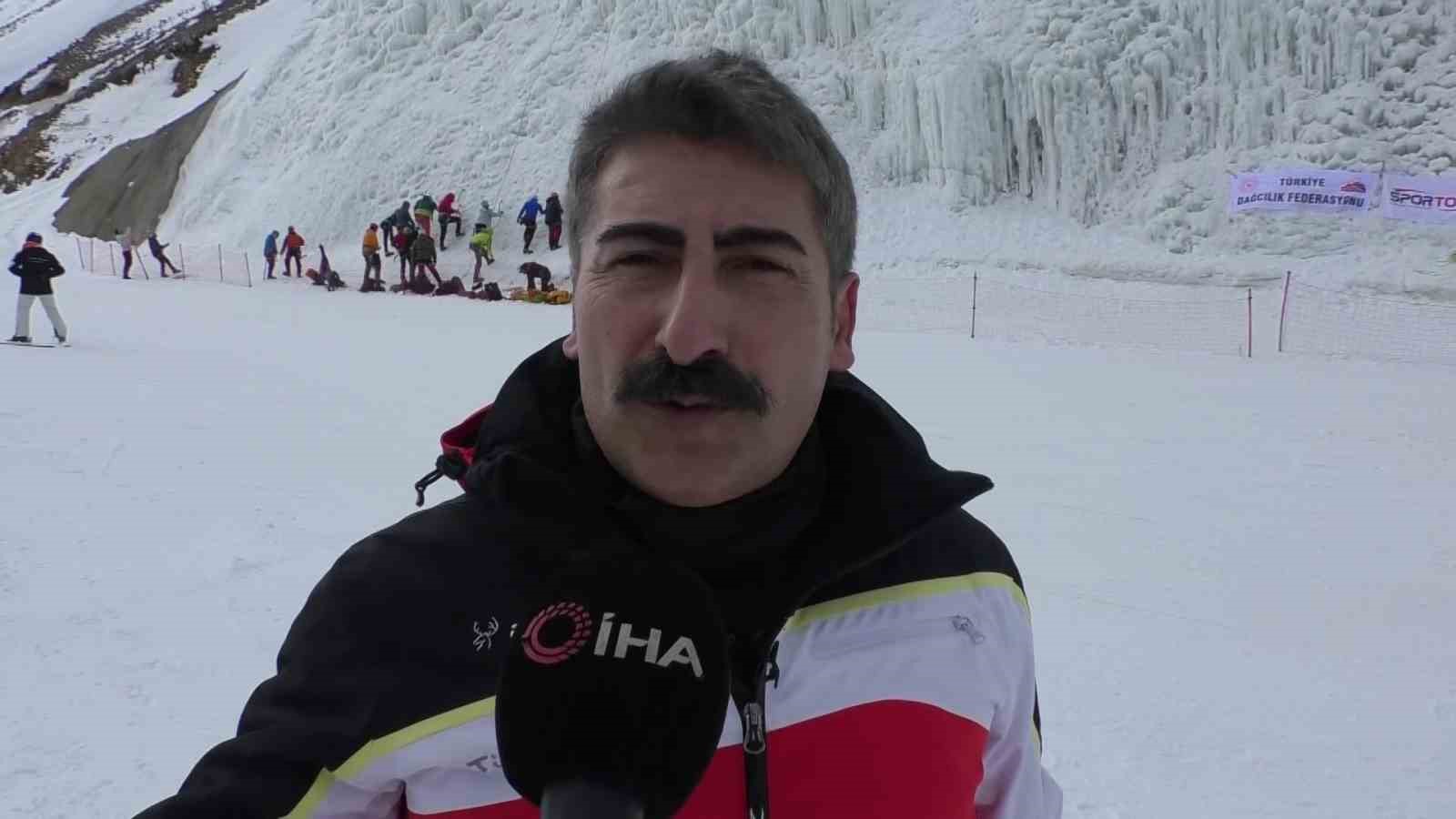 Palandöken’de buz tırmanışı heyecanı