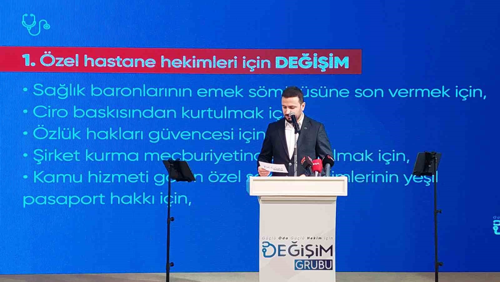 İstanbul Tabip Odası Başkan Adayı Dr. Ahmet Erçek seçim beyannamesini açıkladı