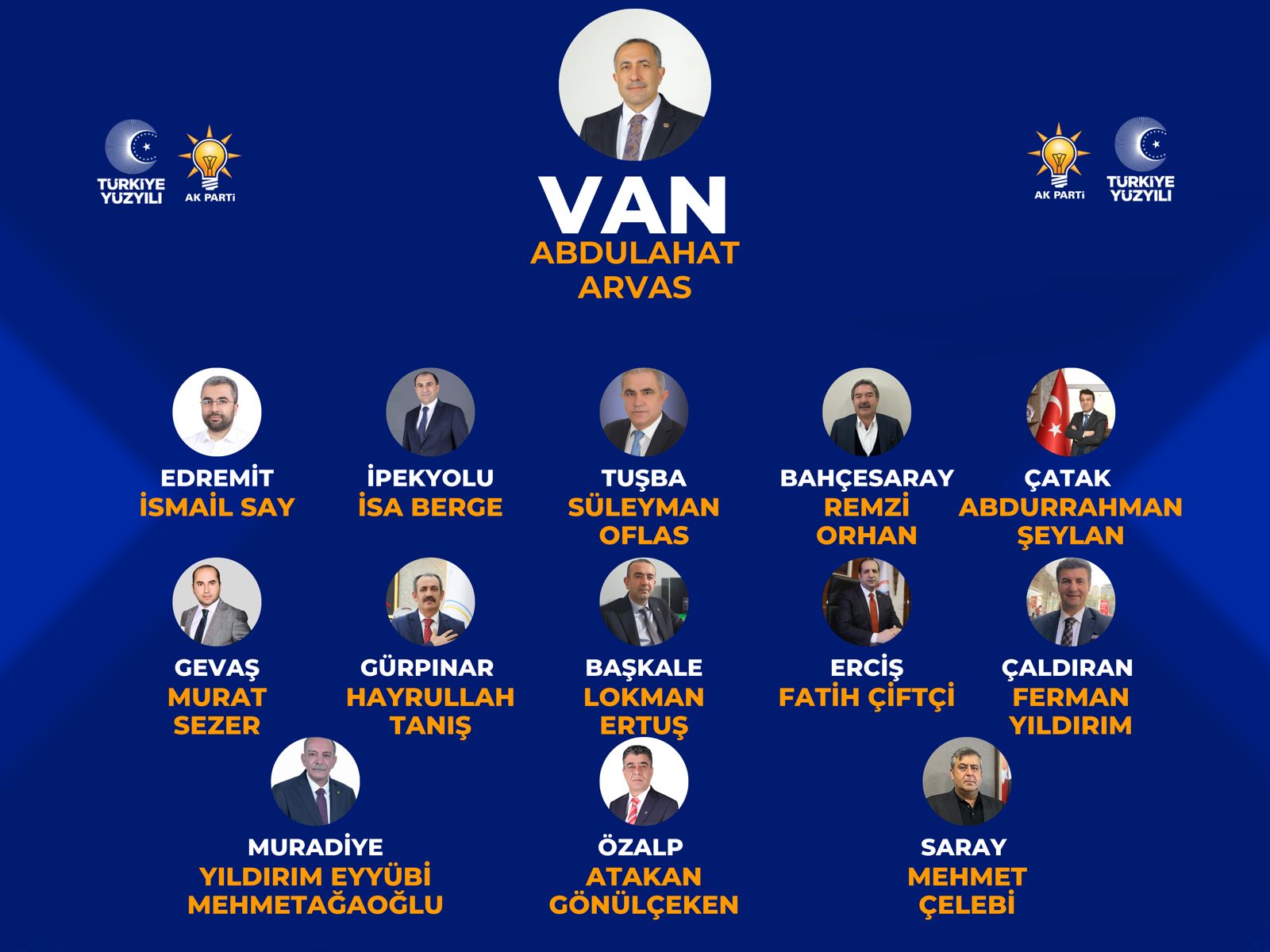 Ak Parti Van İlçe Adayları Belli Oldu