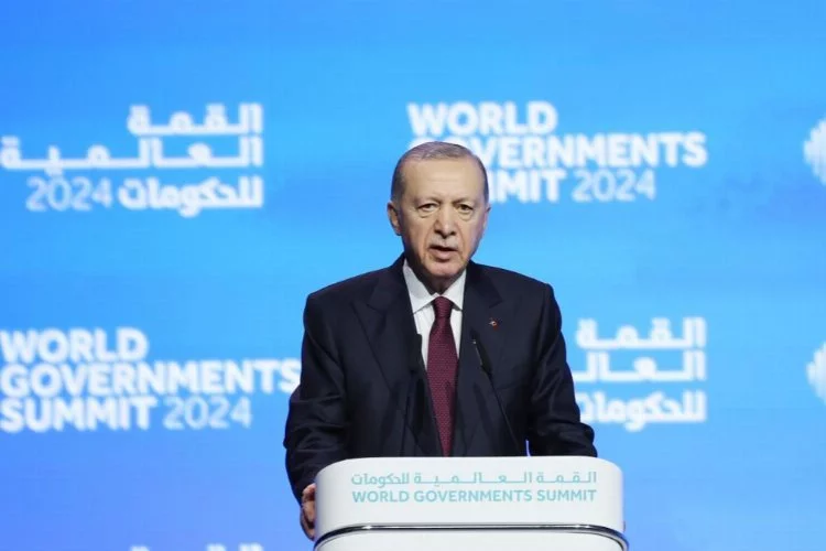 Cumhurbaşkanı Erdoğan, Dünya Hükümetler Zirvesi alanında