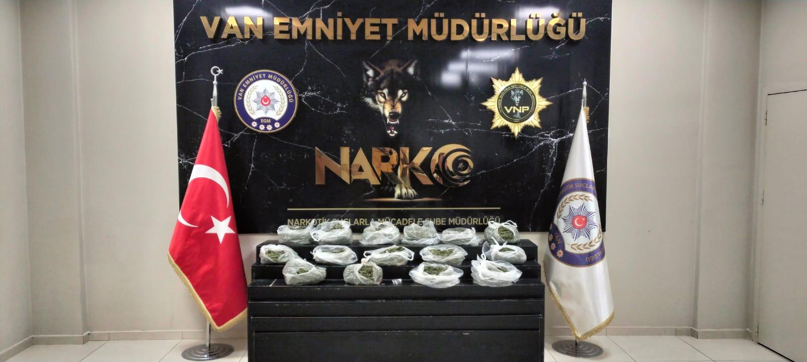 Van’da 22 kilogram uyuşturucu ele geçirildi