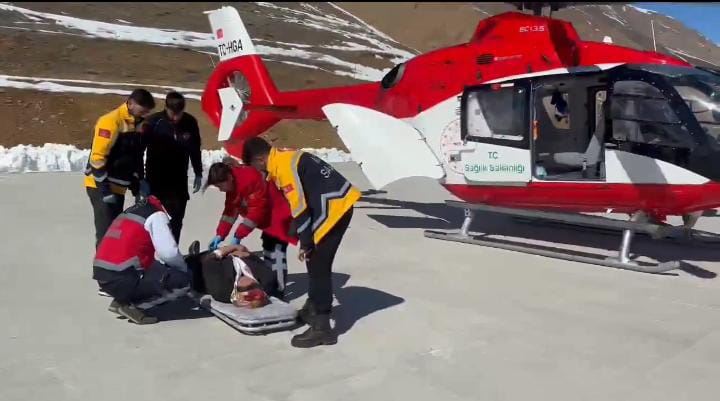 Gebe Hastanın İmdadına Ambulans Helikopter Yetişti