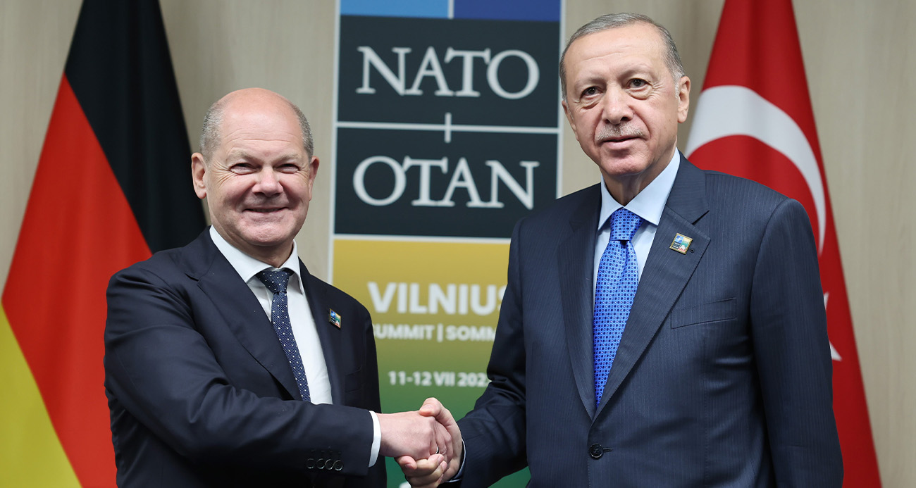 Cumhurbaşkanı Erdoğan, Almanya Başbakanı Scholz ile görüştü