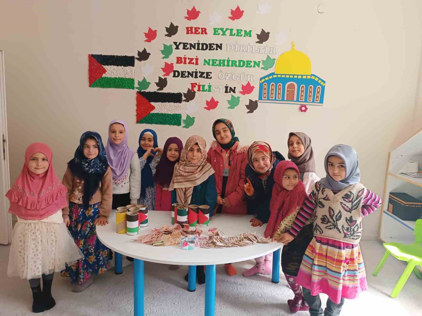 Mardinli çocuklardan Gazze’ye anlamlı destek
