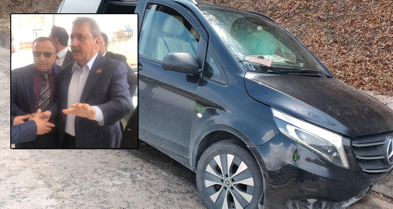 BBP Genel Başkanı Mustafa Destici’nin de içinde bulunduğu makam aracı kaza yaptı