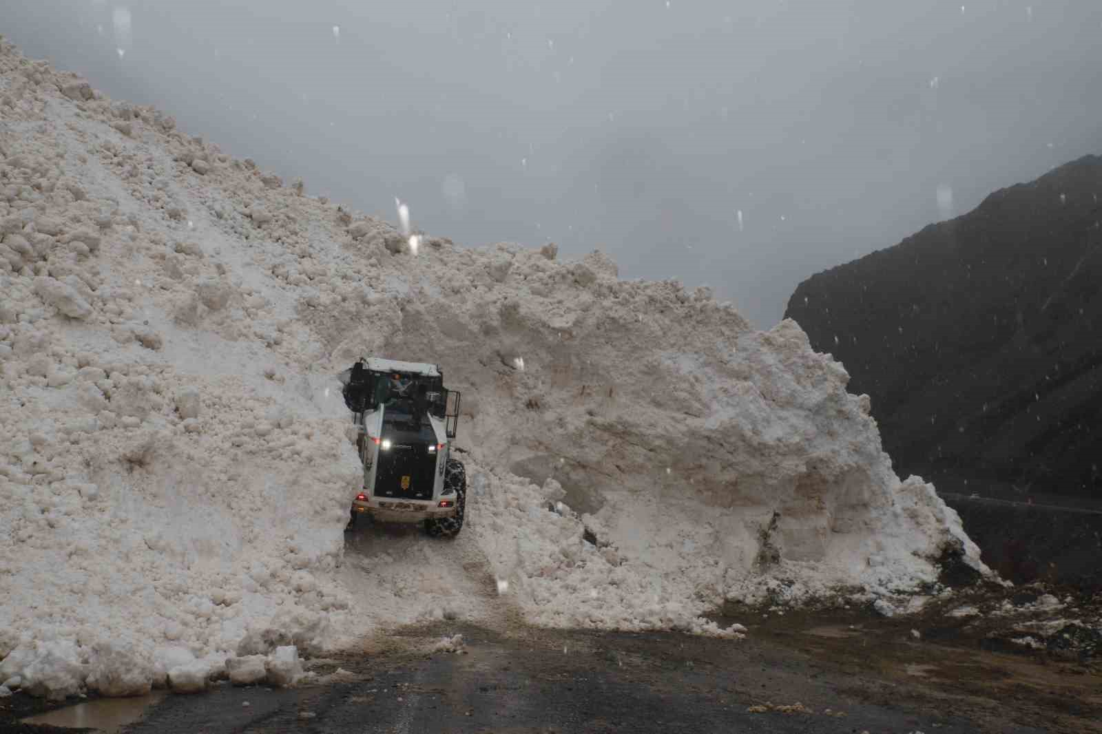 Hakkari-Çukurca kara yolu çığdan temizleniyor