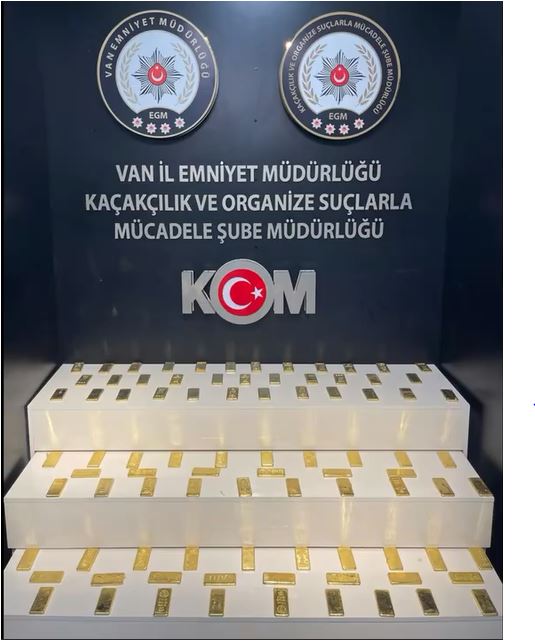Van’da 88 kilogram külçe altın ele geçirildi