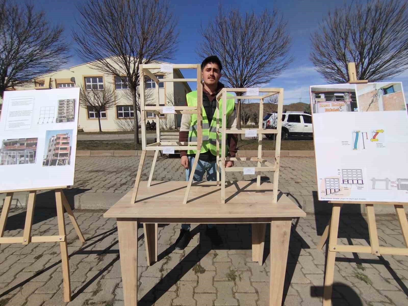 Meslek lisesi öğrencileri, deprem gerçeğine dikkat çekti