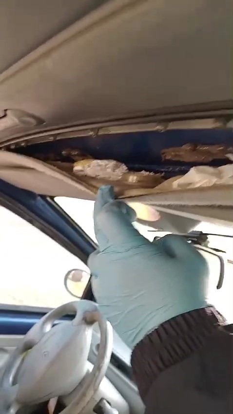 Araçta zulalanmış uyuşturucu ele geçirildi