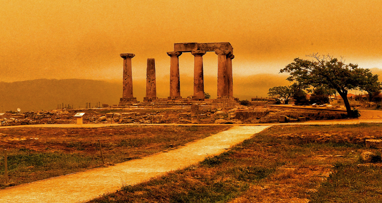 Çöl tozu gökyüzünü turuncuya boyadı!