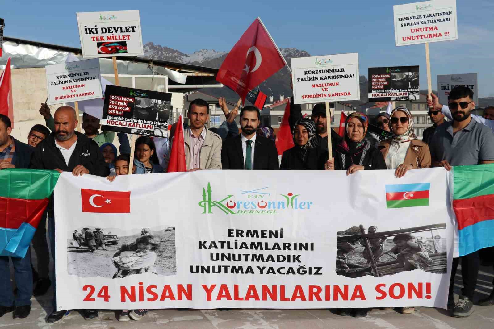 Van’da, sözde ’Ermeni Soykırımı Anma Günü’ programlarına tepki