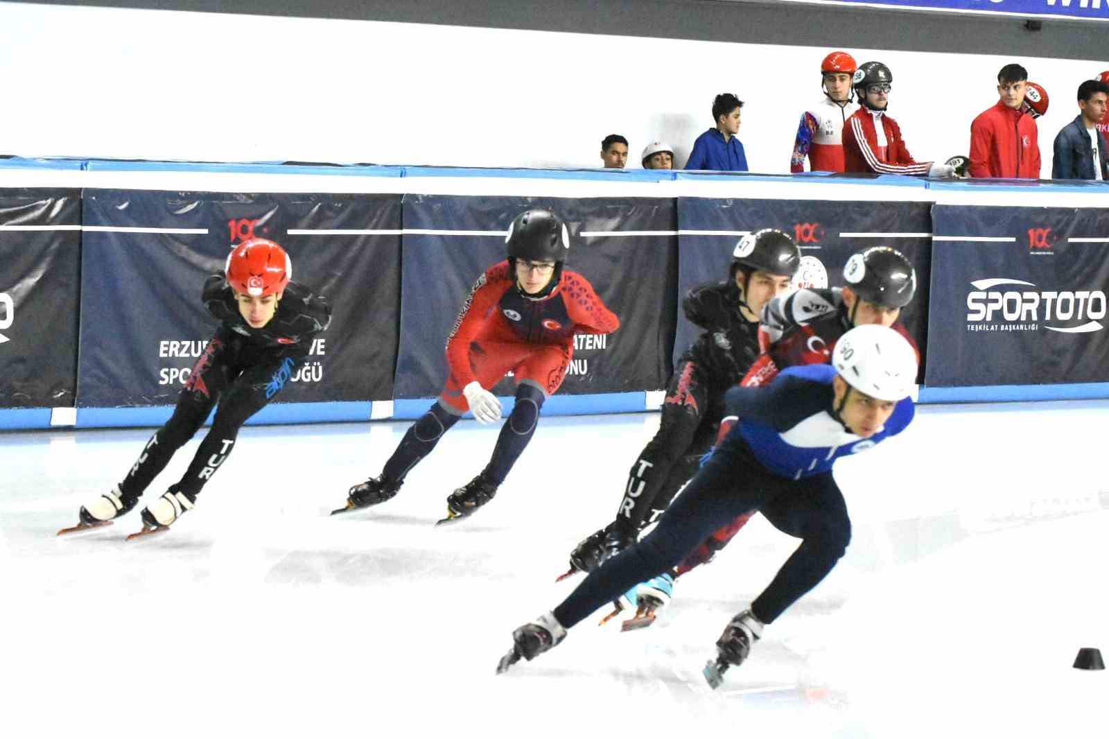 Short Track Türkiye şampiyonası, Erzurum’da başladı