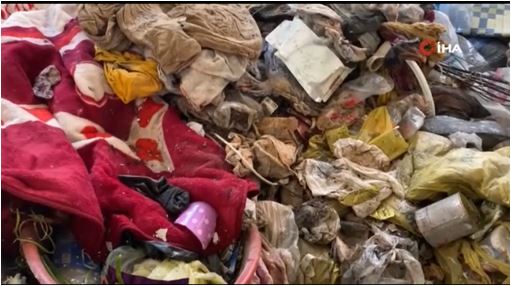 Evi kiracısı tarafından çöp eve çevrildi  