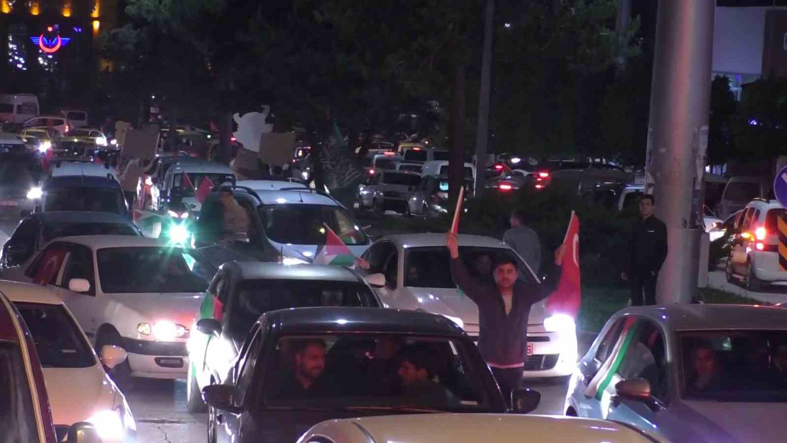 Erzurum’da Filistin için özgürlük konvoyu