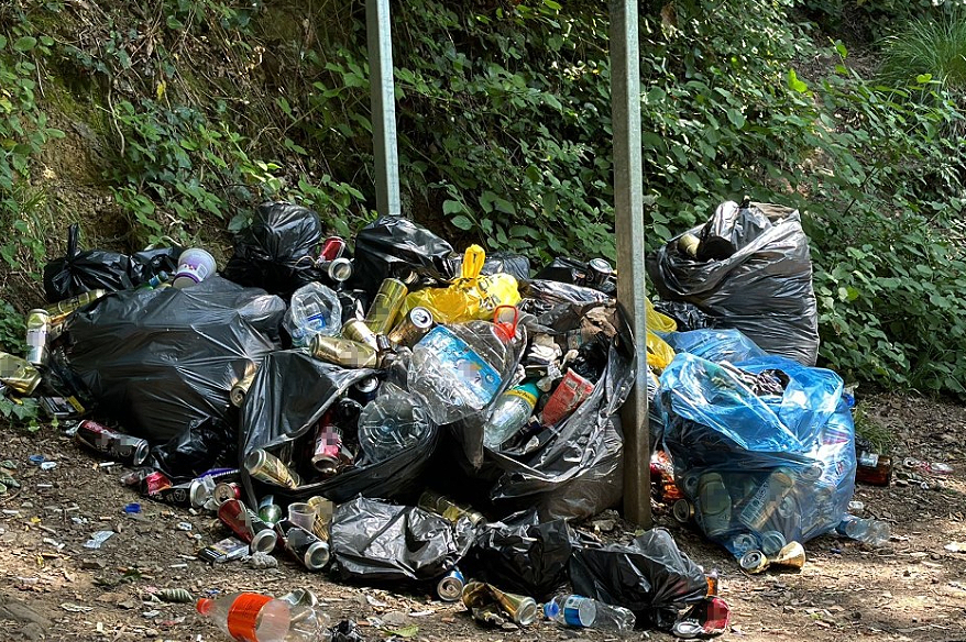 Piknikçiler ormanı çöp yığınına çevirdi