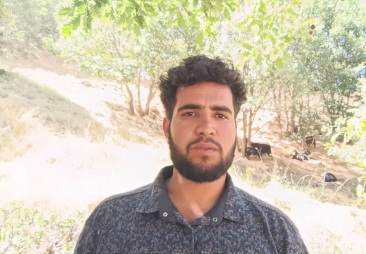 Koyunları otlatırken kurt ile göz göze geldi