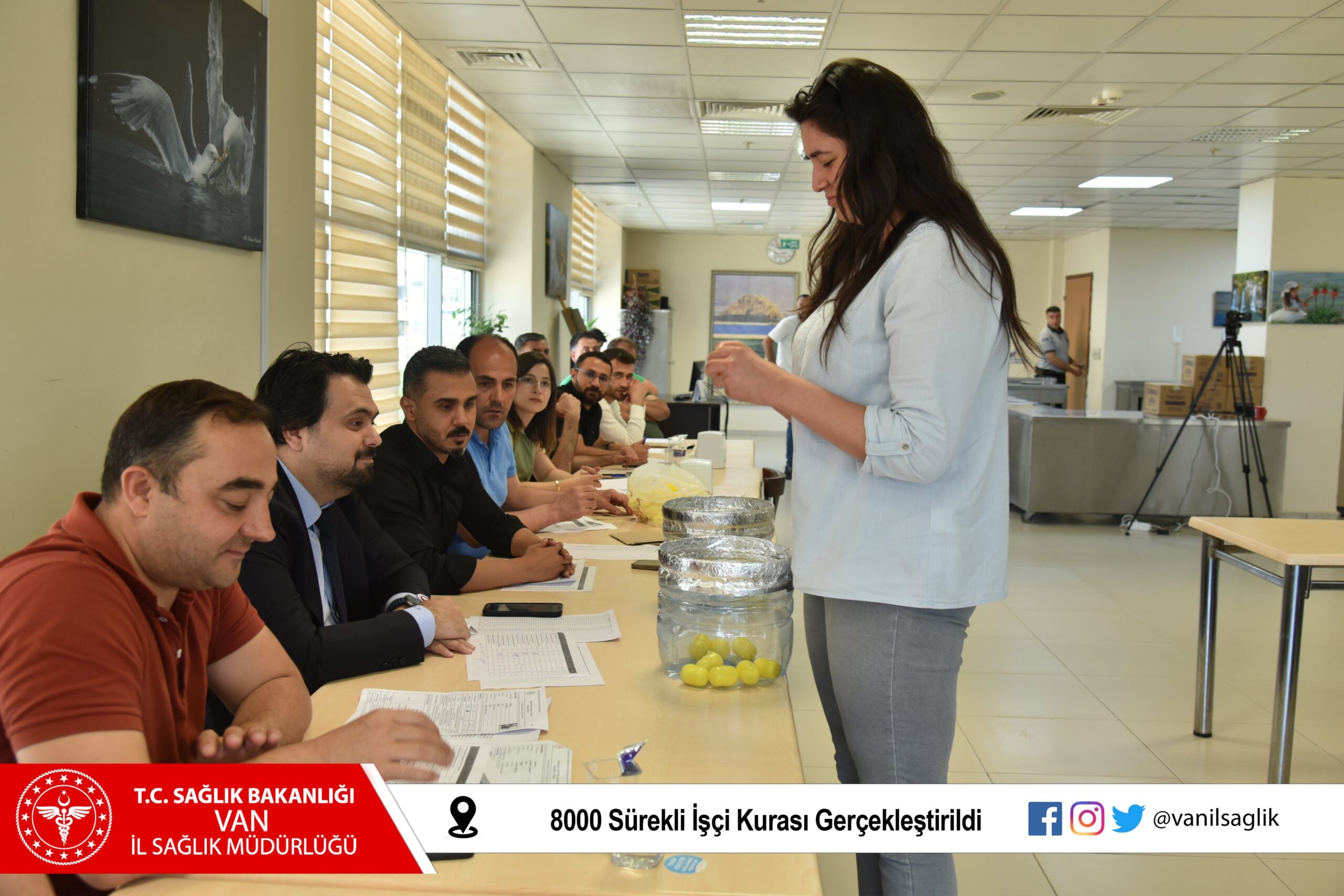 Van İl Sağlık Müdürlüğü’nde işçi kuraları çekildi