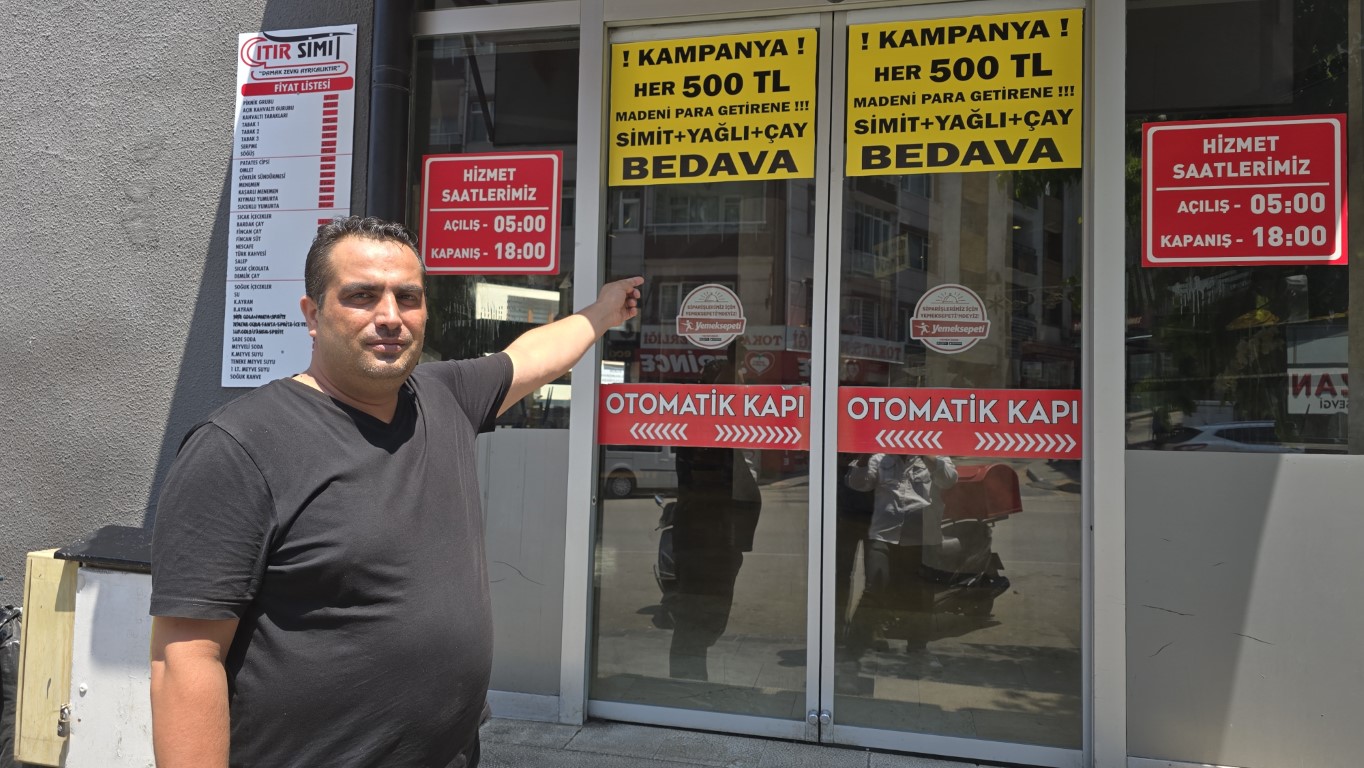 Fırıncıdan madeni para sorununa ilginç çözüm