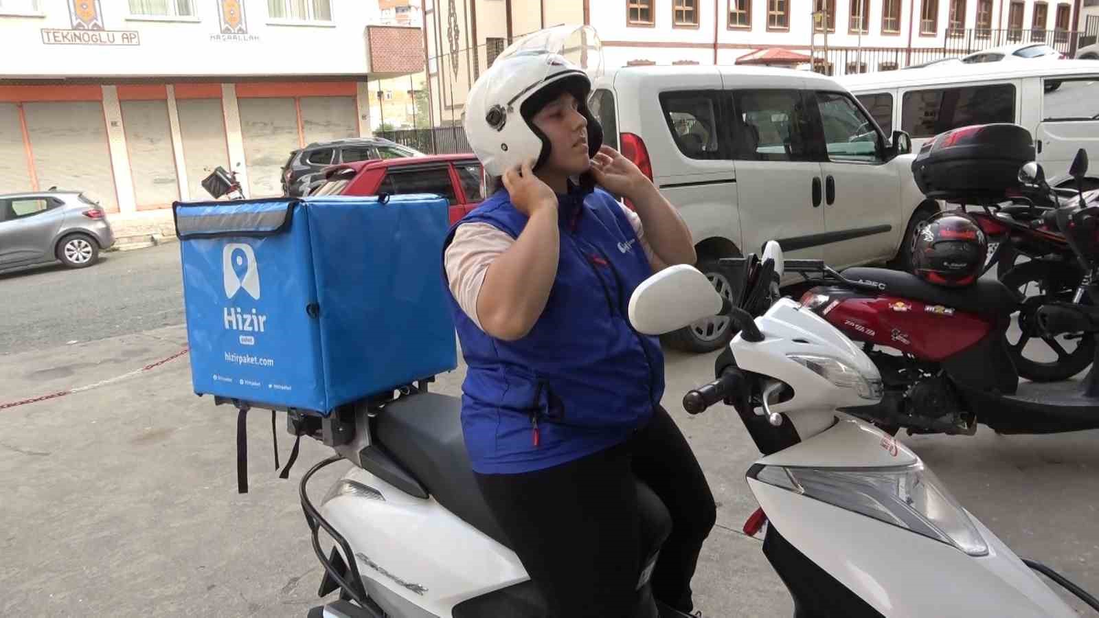 Rizeli kadın kuryeden hemcinslerine çağrı: “Çekinilecek bir şey yok”
