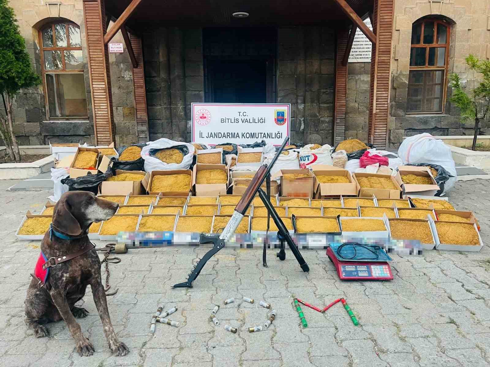Bitlis’te 1 ton kaçak tütün ele geçirildi
