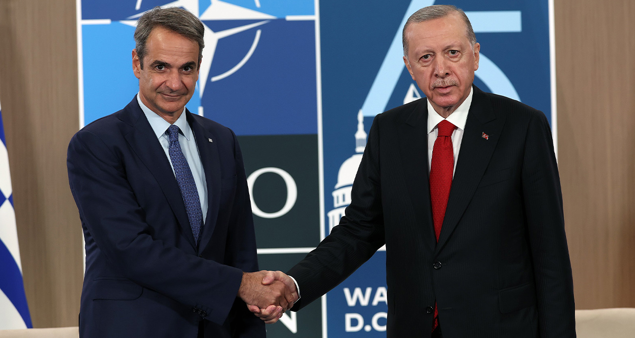 Cumhurbaşkanı Erdoğan, Yunanistan Başbakanı Miçotakis ile bir araya geldi