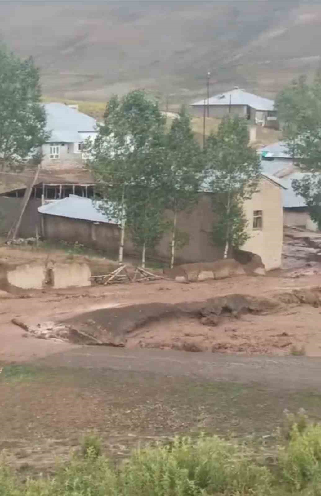 Van’da meydana gelen sel ekili alanlara zarar verdi