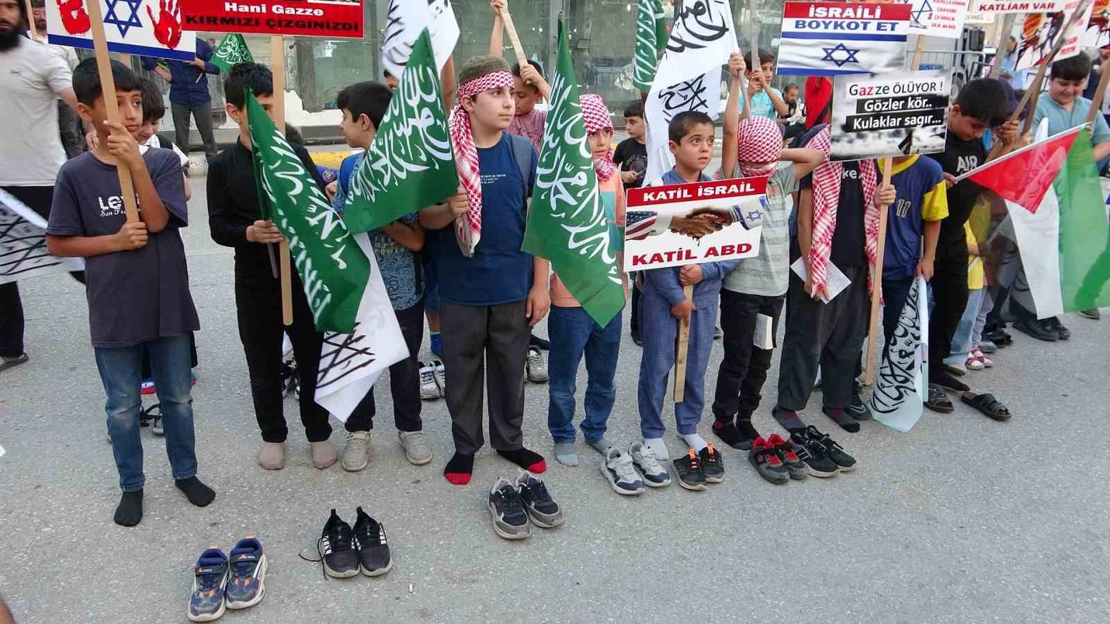 Vanlı çocuklar Gazze için yürüdü