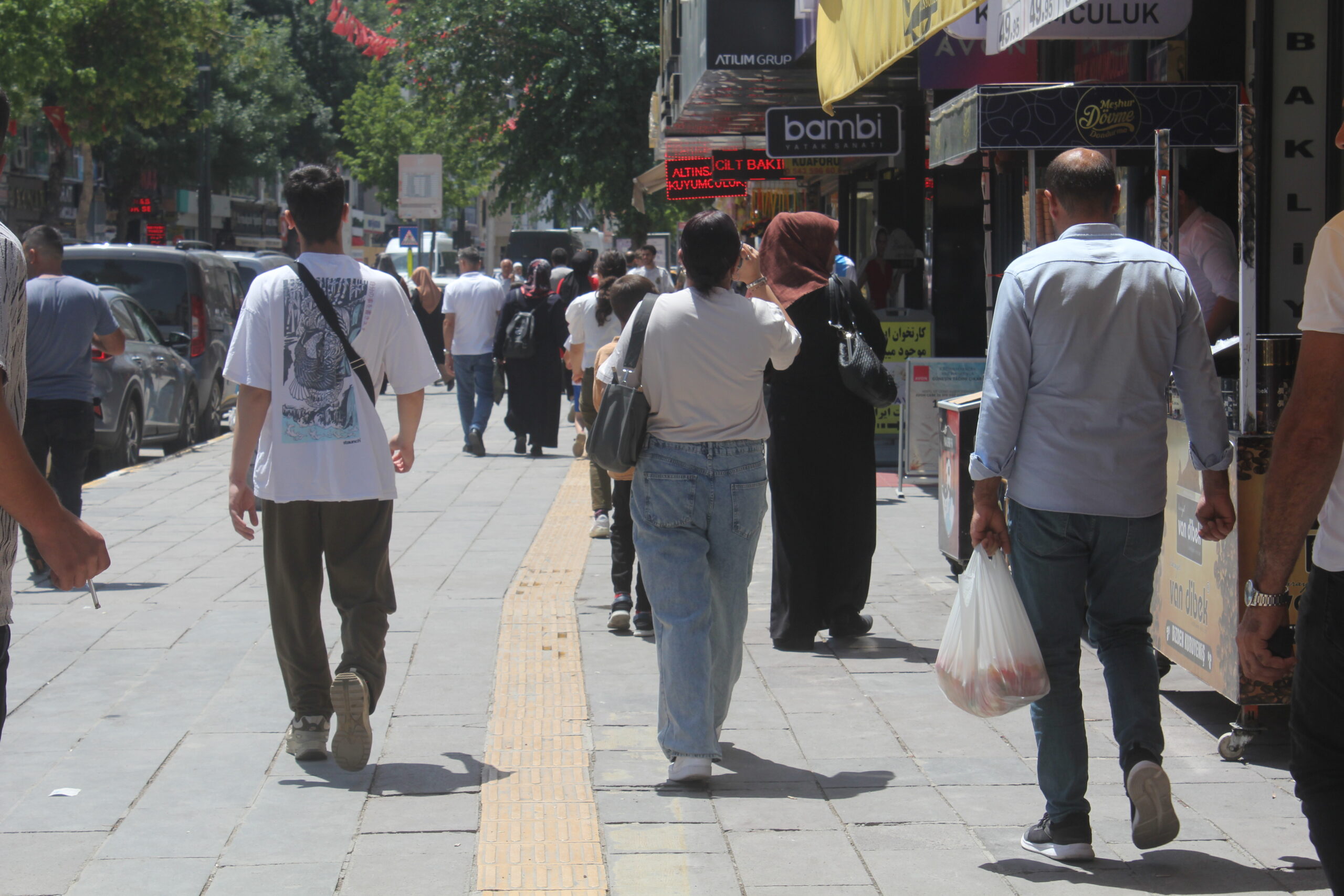 Vanlı vatandaşlar sıcak havalara böyle çözüm buldu