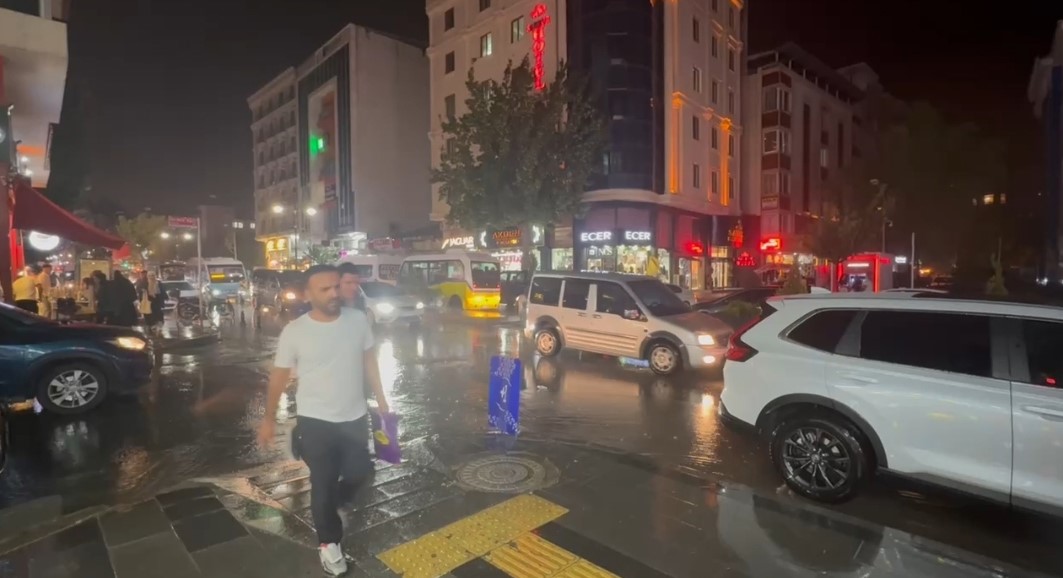 Van’da aniden bastıran yağmur serinletti    