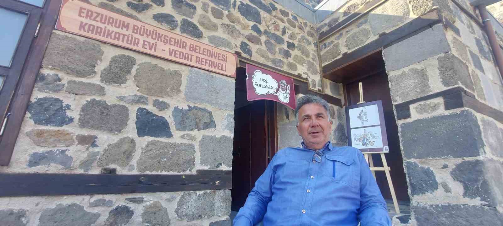 Erzurum’da bulunan  ilk karikatür evi meraklılarını bekliyor