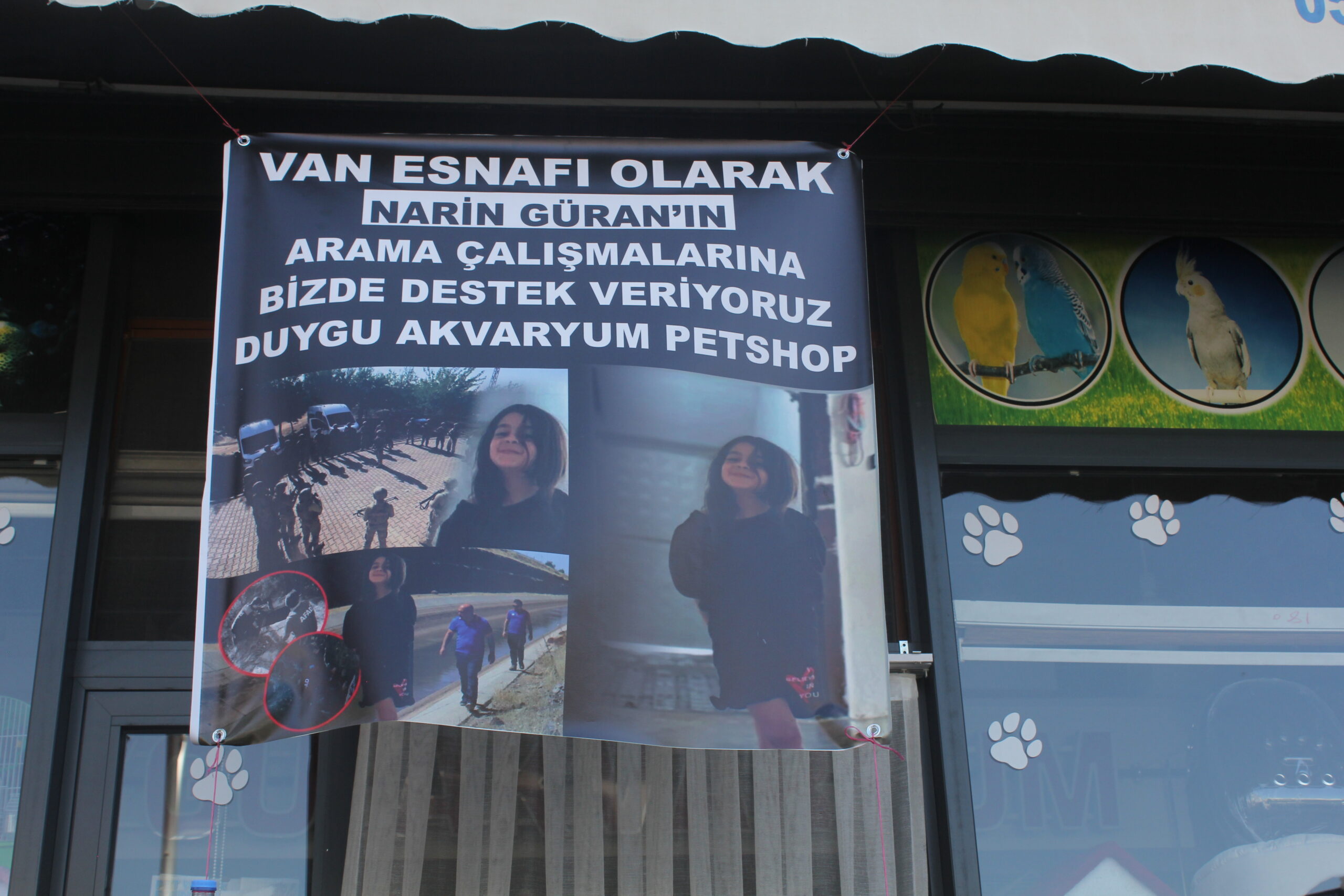 Vanlı esnaf kaybolan küçük Narin için seferber oldu