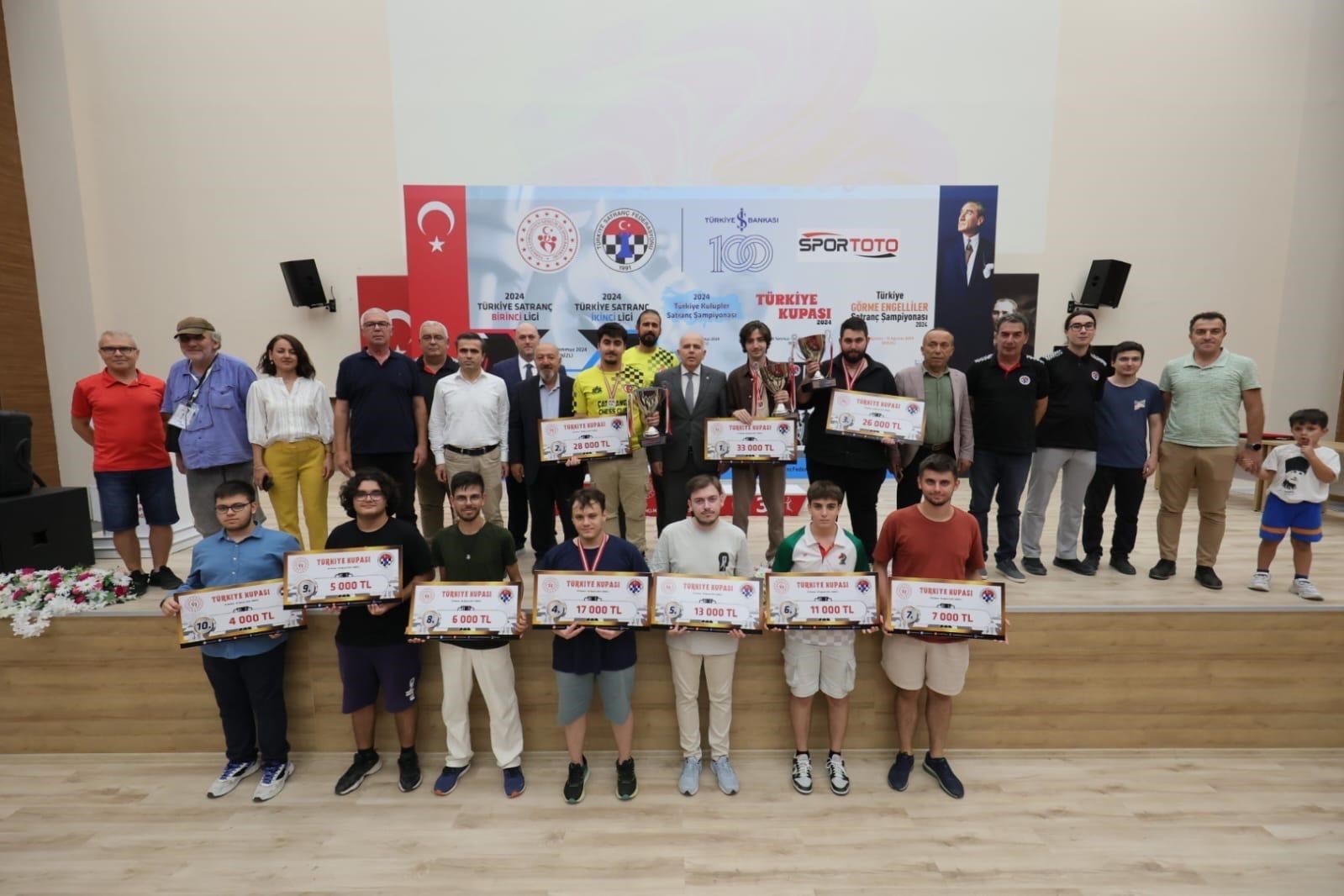 Satranç Türkiye Kupasında Miraç Melih Topuz 2. oldu