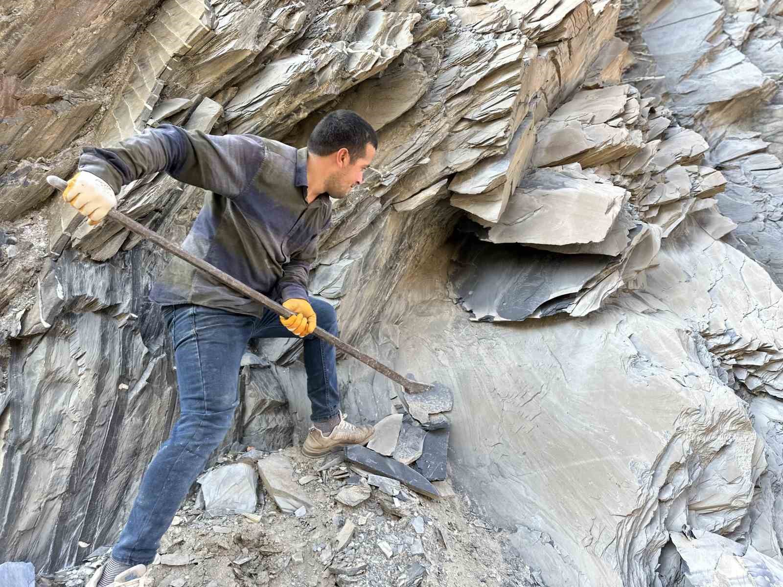 Hakkari’de köylülerin  tehlikeli çalışması
