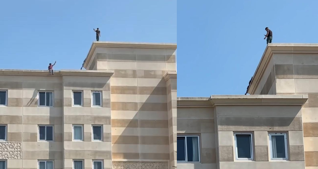 Metrelerce yüksekte tehlikeli eğlence