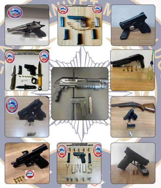 Ruhsatsız silah taşıyan 13 kişi yakalandı