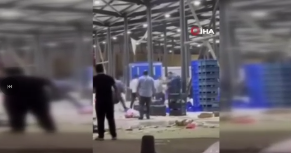 Pazar alanı savaş alanına döndü