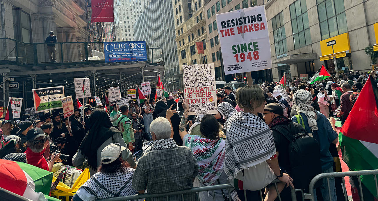 New York’ta binlerce Filistin yanlısı, İsrail saldırılarını 1. yılında protesto etti