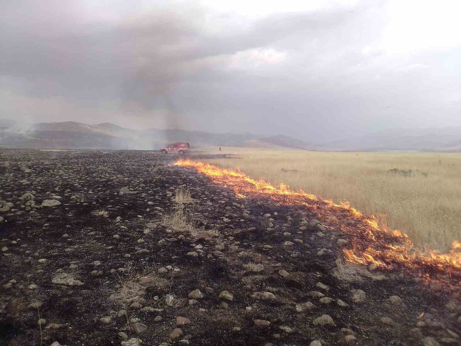 Malatya’da anız yangını