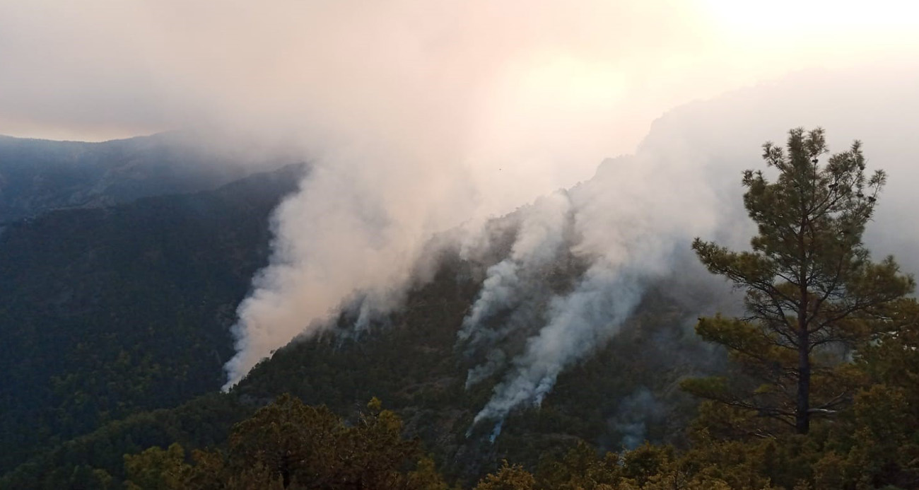 OGM: “Denizli’de devam eden yangına 6 helikopter, 25 arazöz, 8 iş makinesi ve toplam 715 personelle müdahale edildi”