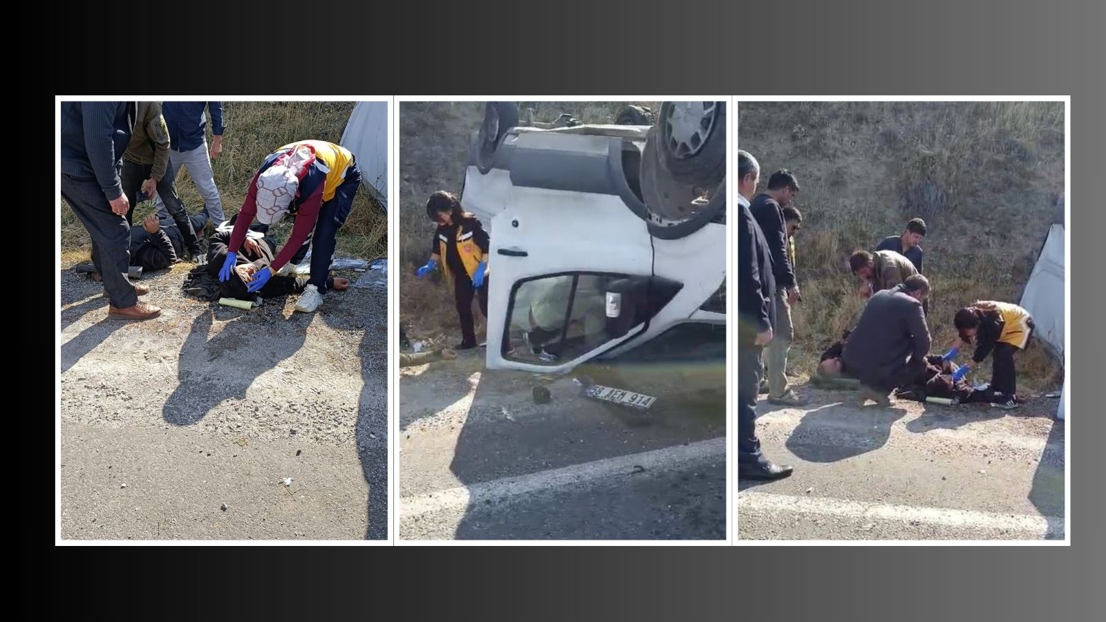 Van’da lastiği patlayan araç kaza yaptı: 1’i ağır 3 yaralı