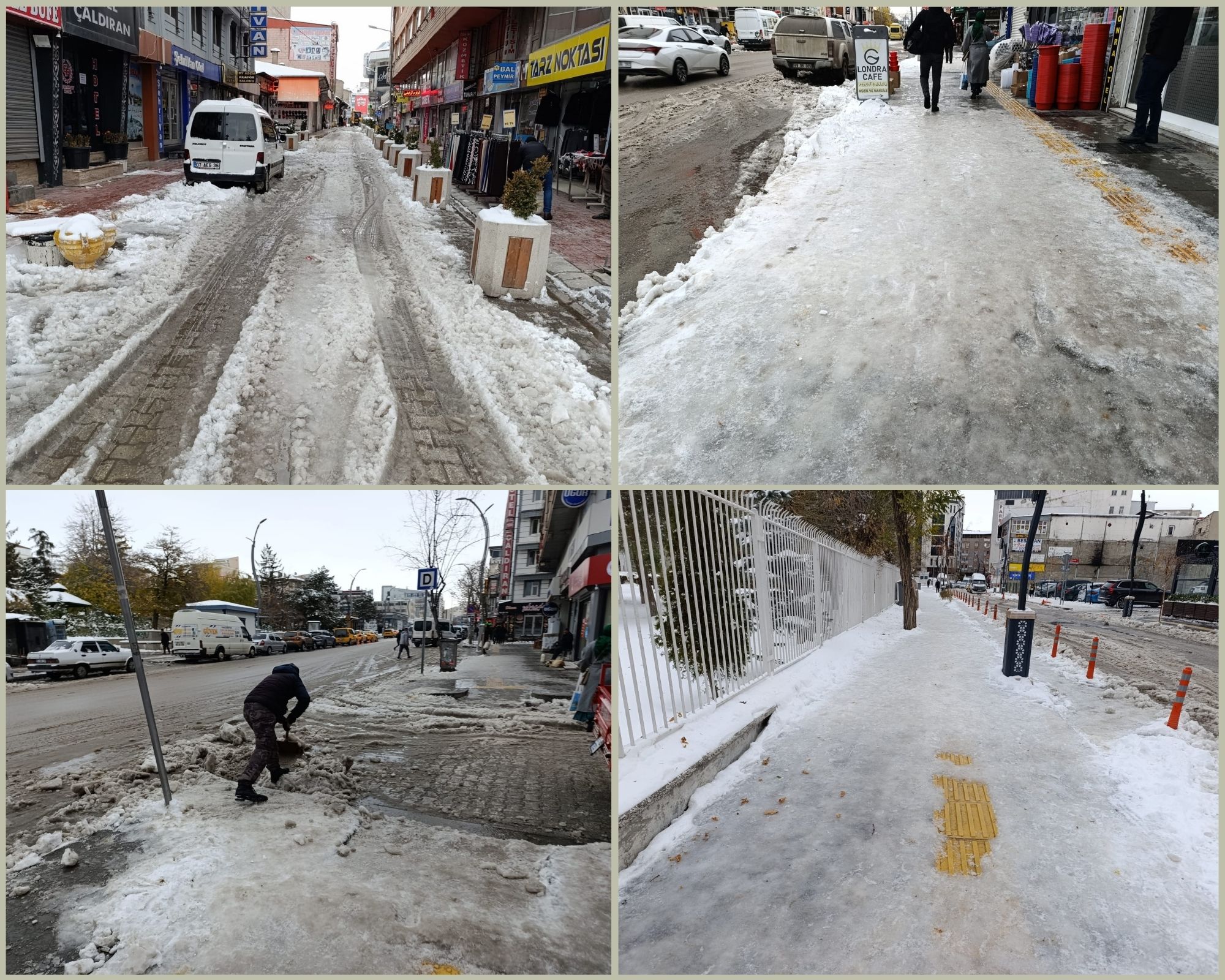 Van’ın kent merkezi buz pistine döndü: Vatandaşlar Tepkili