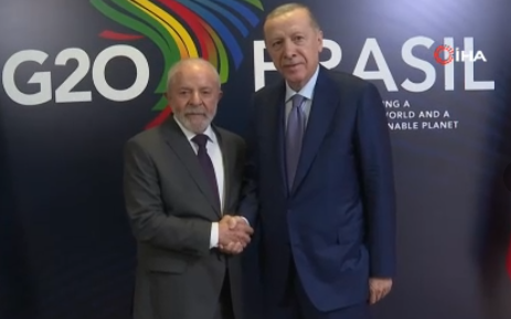 Cumhurbaşkanı Erdoğan, Brezilya Devlet Başkanı  ile görüştü