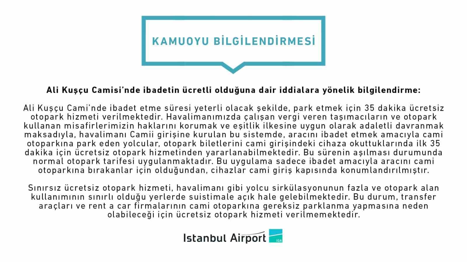 İGA’dan Ali Kuşçu Camii’nde 