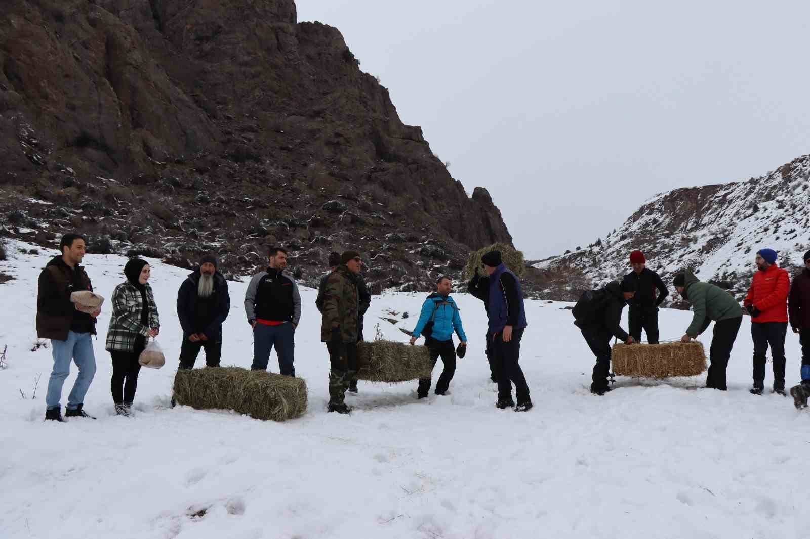 Erzurum’da doğaseverler yaban hayatını unutmadılar