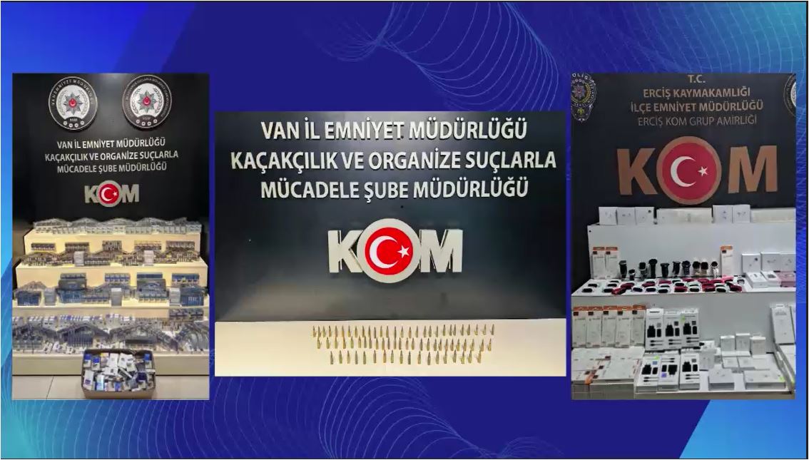 Van’da gümrük kaçağı malzemeler ele geçirildi